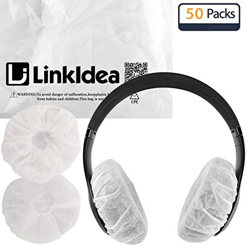 LinkIdea Disposable Non-Woven Fabrics Headphone Earpads Cover, Ear Cushion Covers, Sanitary Super Stretch Headphones Covers for Over-Ear Headsets, for Running, Gyms, Fitness (White 50 Pairs) LinkIdea Disposable Non-Woven Fabrics Headphone Earpads Cover, Ear Cushion Covers, Sanitary Super Stretch Headphones Covers for Over-Ear Headsets, for Running, Gyms, Fitness (White 50 Pairs)