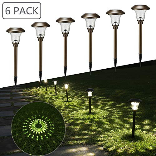 Toodour Solar Pathway Lights, 6 Packs Solar Outdoor Garden Lights Auto On/Off, Waterproof Solar Path Lights, Solar Landscape Lighting for Yard Patio Walkway Landscape Pathway Toodour Solar Pathway Lights, 6 Packs Solar Outdoor Garden Lights Auto On/Off, Waterproof Solar Path Lights, Solar Landscape Lighting for Yard Patio Walkway Landscape Pathway