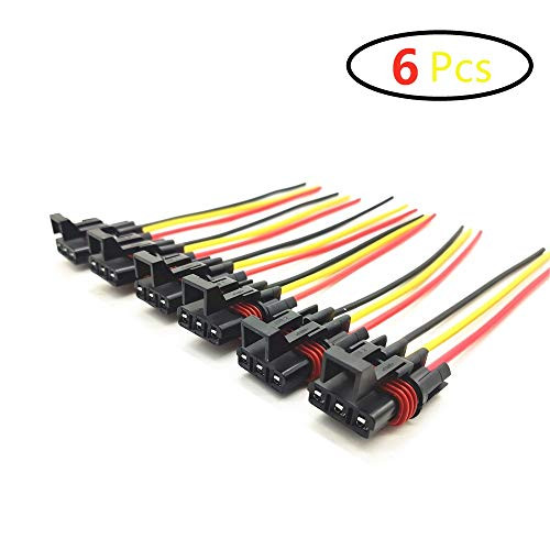 6 Pieces Pulse Power Plug Pigtail Connector for 2018-2019 Polaris Ranger Crew XP 1000 RS1 General Bus Bar Power Harness Pigtail Connector - 14 Gauge