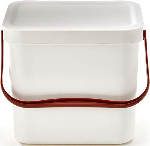 Modern Oversized 1.8 Gallon Plastic Kitchen White Compost Bin with Locking Lid - Sturdy Construction & Odor-Free Seal to Prevent Bugs & Smell Scandinavian Modern Design and Dishwasher Safe Modern Oversized 1.8 Gallon Plastic Kitchen White Compost Bin with Locking Lid - Sturdy Construction & Odor-Free Seal to Prevent Bugs & Smell Scandinavian Modern Design and Dishwasher Safe