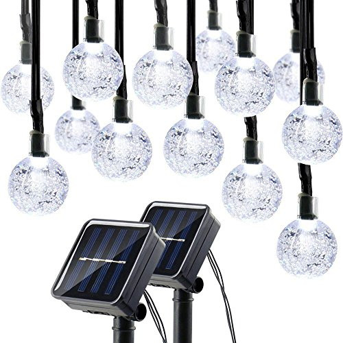 Lumitify 2 Pack Globe Solar String Lights Outdoor, 19.7ft 30 LED Fairy Crystal Ball Solar Decorative Lights (White) Lumitify 2 Pack Globe Solar String Lights Outdoor, 19.7ft 30 LED Fairy Crystal Ball Solar Decorative Lights (White)