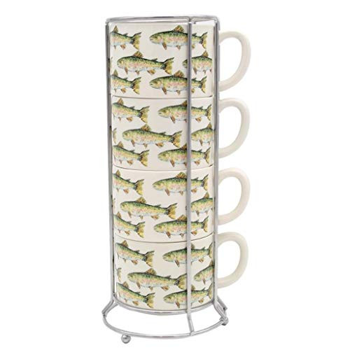 DEI Trout Mug set, 14oz, Mulitcolor