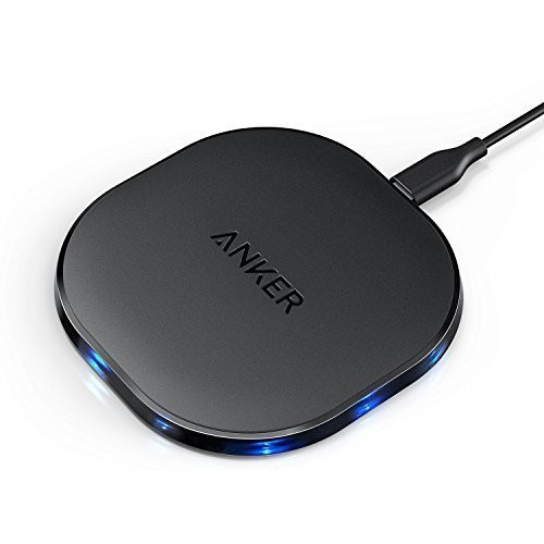 Anker 10W Wireless Charger, Qi-Certified, PowerPort Wireless 10 Compatible iPhone XS MAX/XR/XS/X/8/8 Plus, 10W Fast-Charging Galaxy S10/S9/S9+/S8/S8+(No AC Adapter)(Renewed)