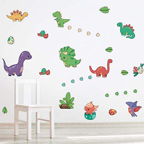 Dinosaur Wall Decals Baby Dinosaurs Wall Decor Stickers Cute Dino Nursery Wall Art for Kids Rooms Babies Bedroom Playroom