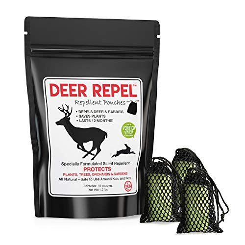 Deer Repel Deer Repellent Plants Pouches Stop Deer Rabbits Eating Plants Trees Gardens & Orchards, Long Lasting, Chemical Free - 10 Pack