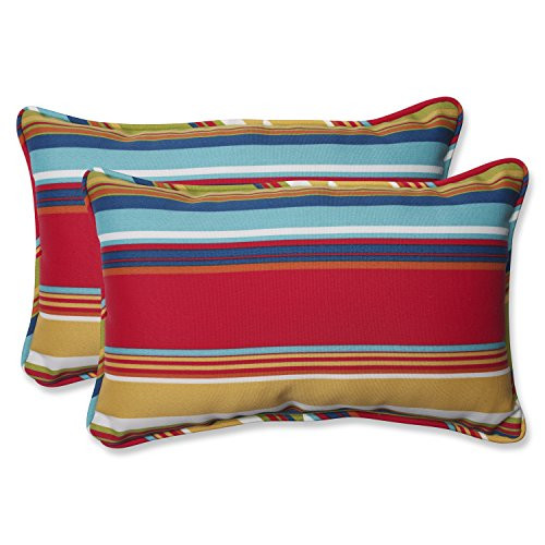 Pillow Perfect 562858 Outdoor/Indoor Westport Garden Lumbar Pillows, 11.5" x 18.5", Multicolored