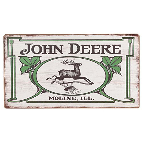 Open Road Brands - Vintage Retro Wood Plaque Signs - John Deere Antique Sign - for Garage Art, Man Caves, Farm and Home Decor Open Road Brands - Vintage Retro Wood Plaque Signs - John Deere Antique Sign - for Garage Art, Man Caves, Farm and Home Decor