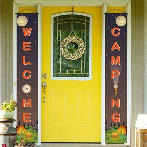 Camping Party Banner Camping Party Welcome Sign Camping Theme Birthday Party Baby Shower Decorations and Supplies