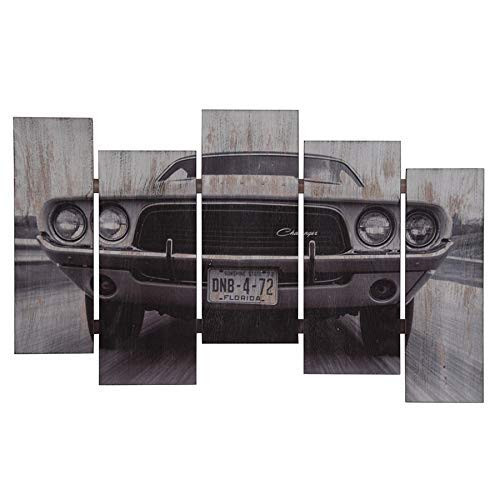 Sunbelt Gifts Dodge Charger Slat Wood Wall Plaque, Multi