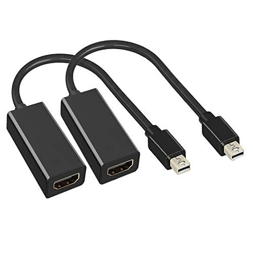 Mini DisplayPort to HDMI Adapter, DEORNA Thunderbolt to HDMI Converter for MacBook Air/Pro, Microsoft Surface Pro/Dock, Monitor, Projector and More (2-Pack, Black) Mini DisplayPort to HDMI Adapter, DEORNA Thunderbolt to HDMI Converter for MacBook Air/Pro, Microsoft Surface Pro/Dock, Monitor, Projector and More (2-Pack, Black)
