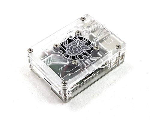 C4Labs Zebra Virtue Case for Raspberry Pi 4B, 3, 2 and B+ with Fan (Crystal Mist)