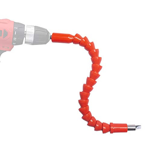 Enhanced Edition Flexible Extension Magnetic Screwdriver Extention Hex Shaft Screw Power Drill Connection Tip 11.8'' Flex Adapter W/Extend Drive Quick Connect Adaptor Size Hexagon 1/4 ''