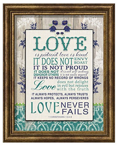Carpentree Love is Patient Framed Art, 10 x 13"