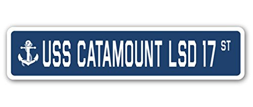 USS Catamount LSD 17 Street Sign us Navy Ship Veteran Sailor Gift