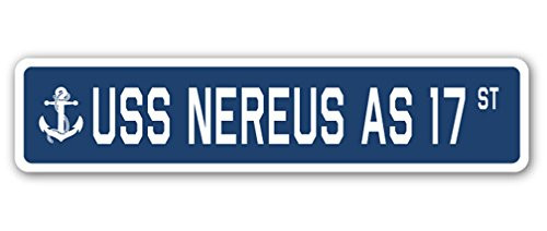 USS NEREUS AS 17 Street Sign us Navy Ship Veteran Sailor Gift