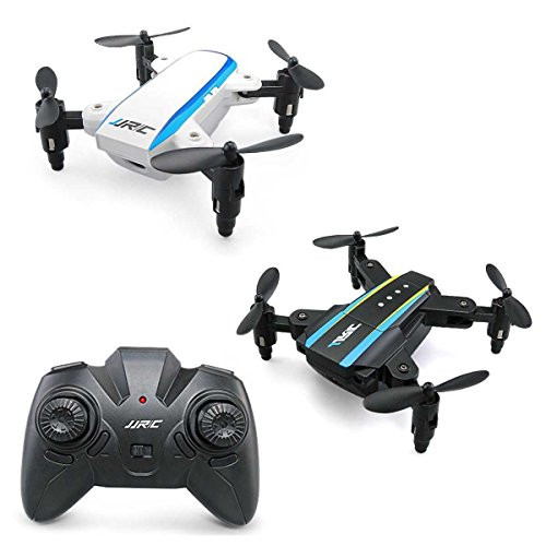 ToyPark Mini Quadcopter, H345 Mini Dual-Aircraft Combination Micro Foldable RC Drone Quadcopter with 2 Set Jjrci White & Jjrcii Black