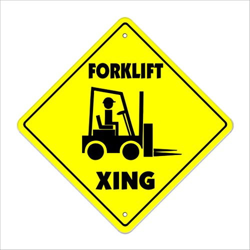 Forklift Xing Crossing Sign Zone Xing | Indoor/Outdoor | 17" Tall