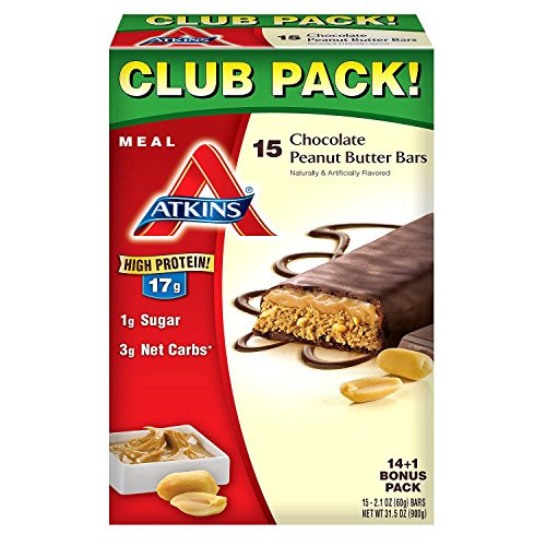 Atkins Meal Bars Chocolate Peanut Butter Pack,2.1 Ounce, 15 Count Atkins Meal Bars Chocolate Peanut Butter Pack,2.1 Ounce, 15 Count