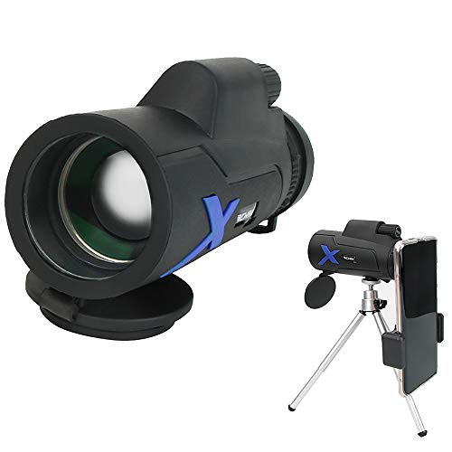 Binow 12x50 Monocular Dual Focus Optics Zoom Telescope, Day & Low Night Vision Waterproof Monoculars with Durable and Clear FMC BAK4 Prism Dual Focus for Bird Watching, Camping