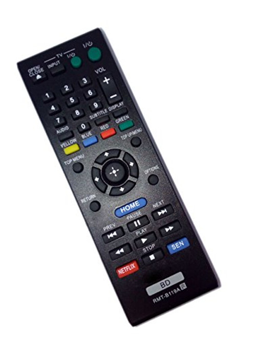 RMT-B119A Remote Control Replaced for Sony BDPS2100 BDP-BX38 BDPBX510 BDPS390WM BD Blu-Ray DVD Player