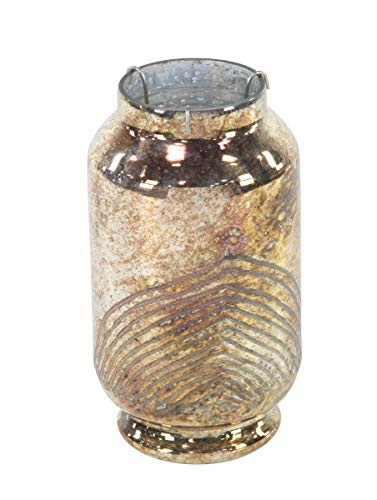 Deco 79 Traditional Glass Candle Lantern 6"W x 11"H Copper