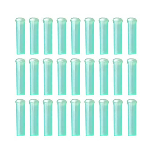 Aoyoho Flower Tube 50pcs Clear Blue Plastic Flower Water Tubes Floral Tubes for Flower Arrangements (2.9inch)