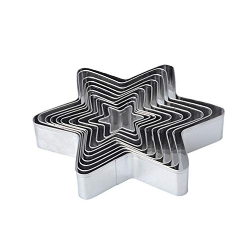 Star Cookie Cutter Set - 10 Piece - Stainless Steel