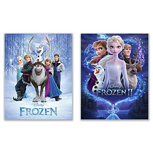 Frozen 1 & 2 Movie Posters - 11x14 Glossy Art Prints - Featuring Elsa, Anna, Kristoff and Sven, Olaf and Bruni Frozen 1 & 2 Movie Posters - 11x14 Glossy Art Prints - Featuring Elsa, Anna, Kristoff and Sven, Olaf and Bruni