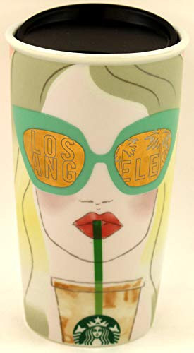 Starbucks LOS ANGELES Traveler 12oz Local Collection Double Wall Ceramic 2016