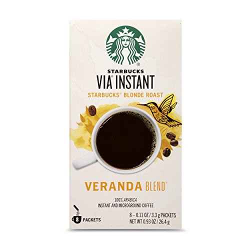 Starbucks VIA Instant Coffee Blonde Roast Packets  Veranda Blend  1 box (8 packets)