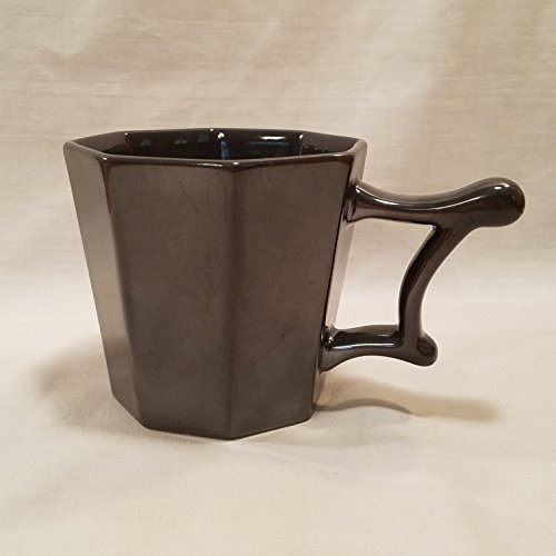 Starbucks Limited Edition Holiday 2013 Silver Metallic Gray 14 Oz Mug Octagon Shape with Rectangular Shaped Handle