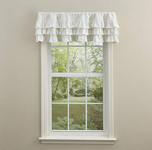 Park Designs White Ruffled Valance 60'' x 14''
