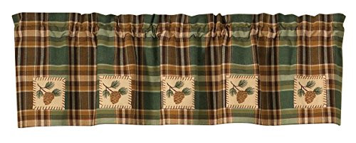 Park Designs Pinecone Patch Lined Valance, 60 x 14