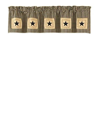 Park Designs Star Patch Primitive Lined Valance 60'' x 14''