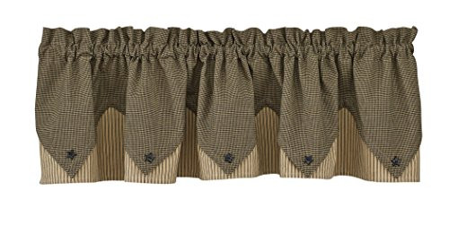 Park Designs Primitive Star Lined Point Valance, 72 x 15