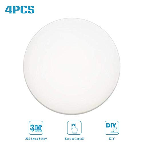 Door Stopper Wall, 3.2 Inch Door Bumper 4 PCS, Door Knob Guard, Silicone Wall Protector, Round White Door Stopper with Self Adhesive 3M Sticker, Protecting Wall, Refrigerator, Cabinets, Doorknobs.