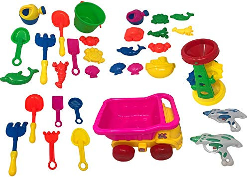 EC Outlets Kids Beach Sand Toys Set Sand Water Wheel, Truck, Water Guns, Beach Molds, Beach Bucket Beach Shovel Tool Kit, Sandbox Toys for Toddlers, Kids Outdoor Toys, 22 Pieces EC Outlets Kids Beach Sand Toys Set Sand Water Wheel, Truck, Water Guns, Beach Molds, Beach Bucket Beach Shovel Tool Kit, Sandbox Toys for Toddlers, Kids Outdoor Toys, 22 Pieces