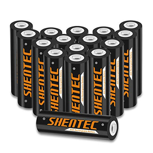 Shentec 16 Packs AAA Batteries Rechargeable NiMH 1000mAh Everyday Battery