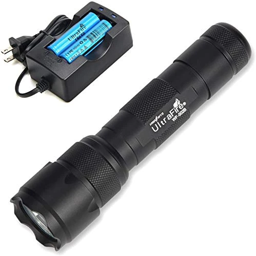 UltraFire Tactical Flashlight 502B Single Mode 1000 Lumens Flashlight EDC Handheld Flashlights Battery And Battery Charger