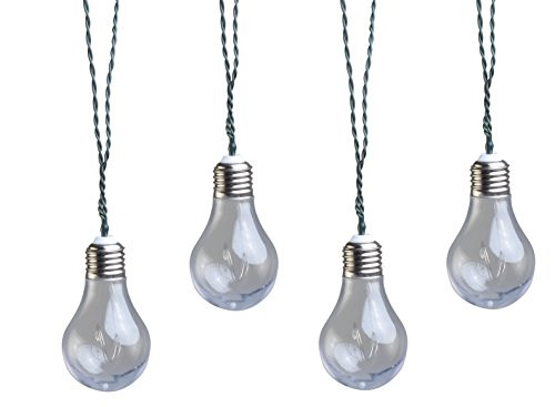 Moonrays 91107 Plug-In LED Vintage Bulb String Lights Clear