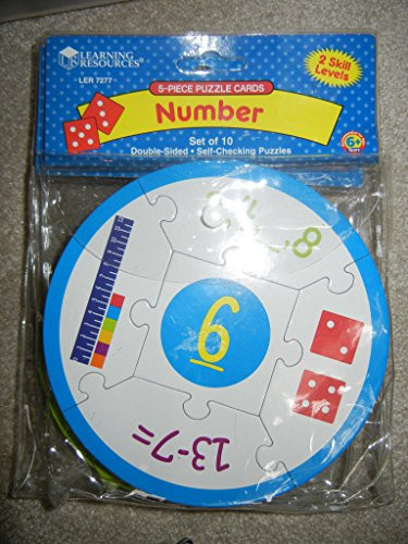 5-piece Puzzle Cards "Number" By Learning Resources