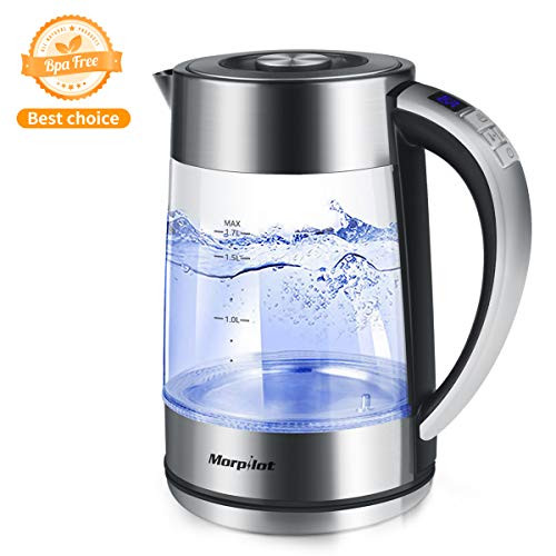 Electric Glass KettleTemperature Control, 1.7L Tea Kettle Cordless with LED Blue Light,Hot Water Kettle Electric with Auto Shut-Off,Keep-Warm and Boil-Dry Protection,BPA Free Electric Glass KettleTemperature Control, 1.7L Tea Kettle Cordless with LED Blue Light,Hot Water Kettle Electric with Auto Shut-Off,Keep-Warm and Boil-Dry Protection,BPA Free