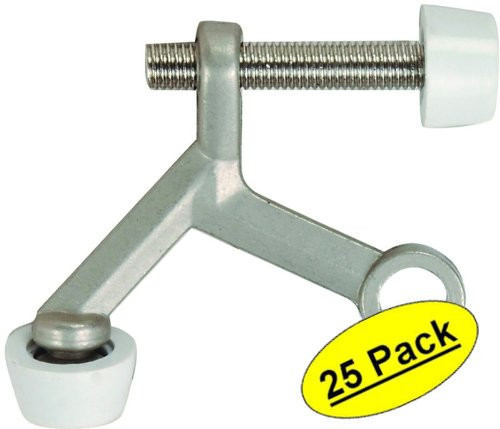 25 Pack - Designers Impressions Satin Nickel Lite Duty Hinge Pin Adjustable Door Stop : 8525