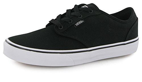 Vans Atwood, Unisex Low-Top Sneakers, Black ((Canvas) Black/White), 11 M US Little Kid