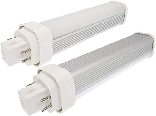 2pcs 4Pin G24Q/Gx24Q PL-C/T 26W Equivalent 11W LED Light Bulb E-Simpo PL Horizontal Retrofit 1200lm 180D Plug in Lamp,fds18e35/4 led Replacement(Need Remove Ballast) (Daylight, G24Q Base 4-Pin)