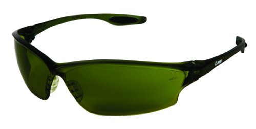 Crews LW2150 Law 2 Polycarbonate Green Filter 5.0 Lens Safety Glasses with Bayonet Temple, 12-Pair Crews LW2150 Law 2 Polycarbonate Green Filter 5.0 Lens Safety Glasses with Bayonet Temple, 12-Pair