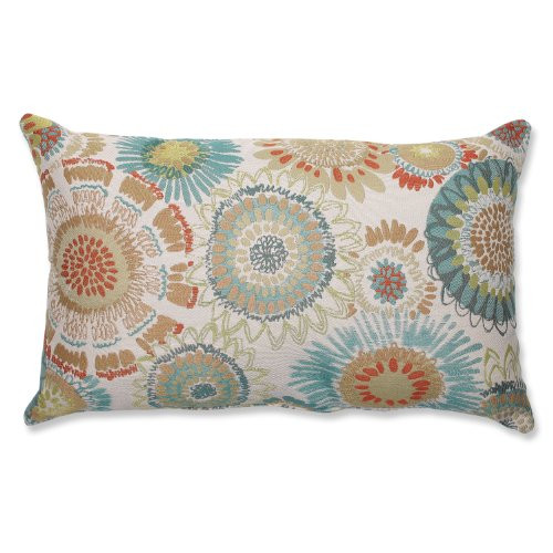Pillow Perfect Maggie Mae Aqua Rectangular Throw Pillow, Multicolored