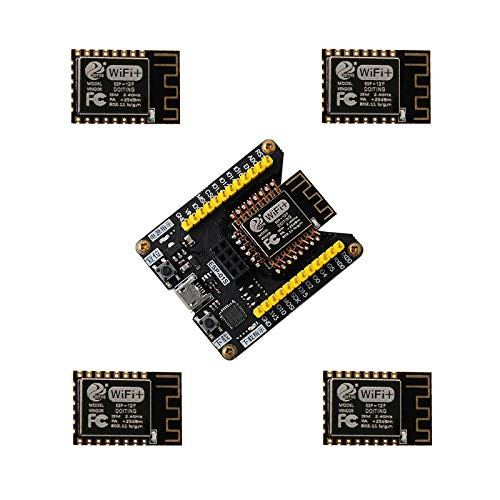 SZDoit ESP8266 Code Burner Firmware Downloader+ 5pcs ESP-12F ESP12F WiFi Module Wireless Transmission Industrial Grade Serial Transceiver Receiver Internet