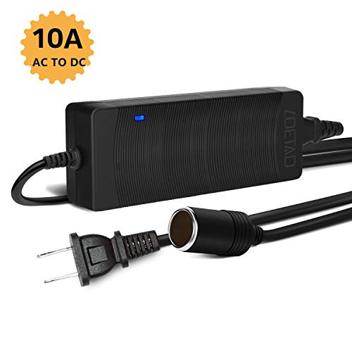 LOETAD AC to DC Converter 10A 120W 100-240V to 12V Car Cigarette Lighter Socket AC/DC Power Supply Charging Adapter