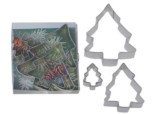 R&M International 1916/B Christmas Tree Cookie Cutters, Assorted Sizes, 3-Piece Set